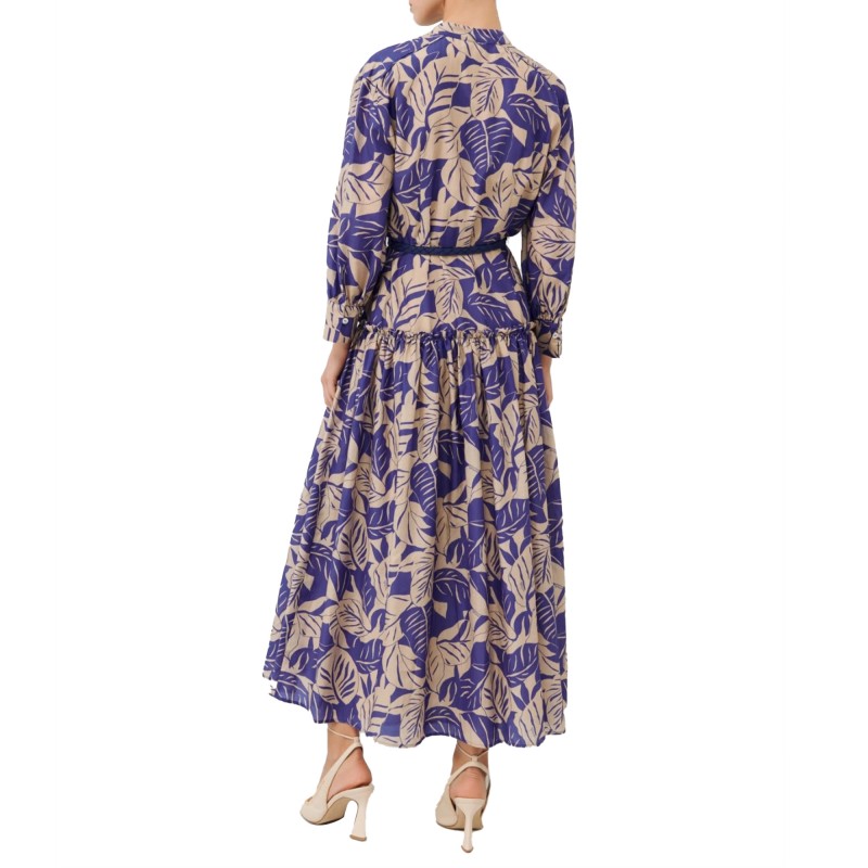 Marella Relaxed Fit Floral Dress Nursery-White/Electric Blue Marella Relaxed Fit Floral Dress Nursery-White/Electric Blue