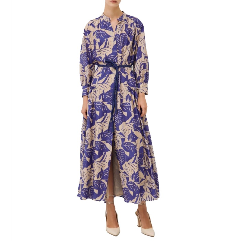 Marella Relaxed Fit Floral Dress Nursery-White/Electric Blue Marella Relaxed Fit Floral Dress Nursery-White/Electric Blue
