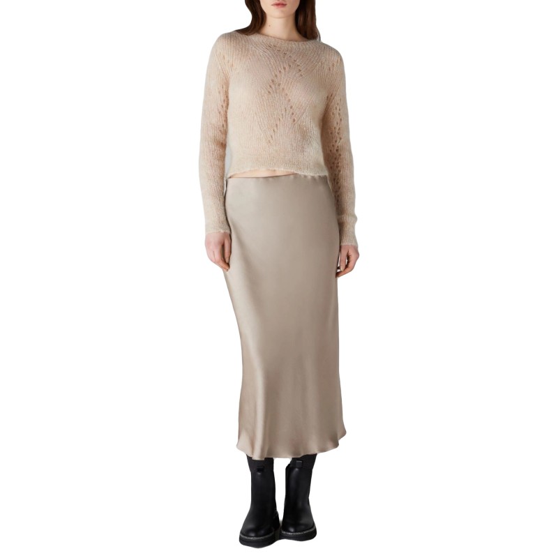 Emme Calco Midi Skirt-Ecru