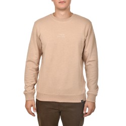 Brokers Faded Culture Logo Sweatshirt In Regular Fit-Beige