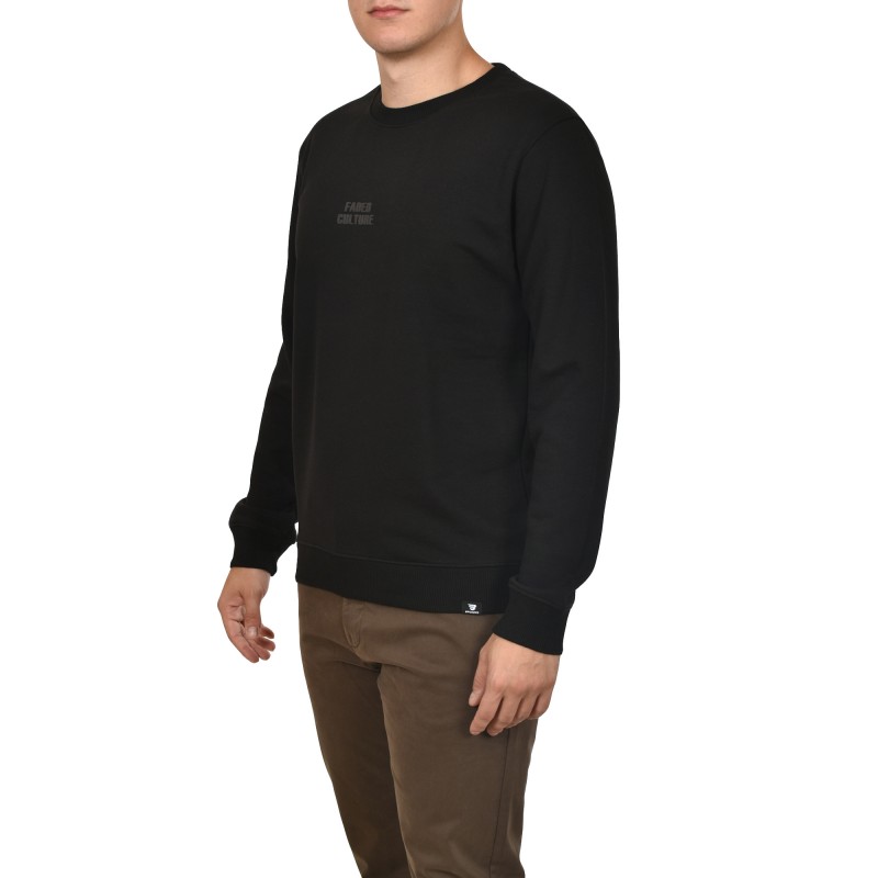 Brokers Faded Culture Logo Sweatshirt In Regular Fit-Black