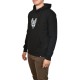 Brokers French Pug Logo Hoodie Sweatshirt In Regular Fit-Black