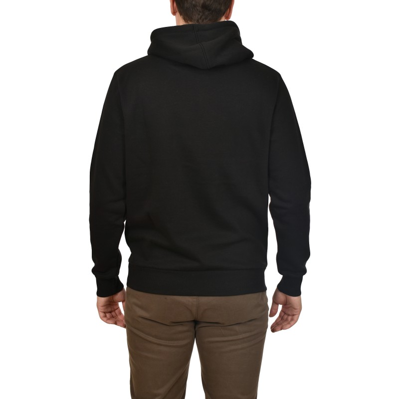 Brokers French Pug Logo Hoodie Sweatshirt In Regular Fit-Black