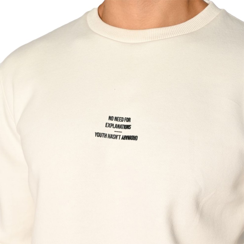 Brokers No Need For Explanations Logo Sweatshirt-White
