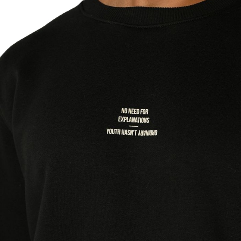Brokers No Need For Explanations Logo Sweatshirt-Black