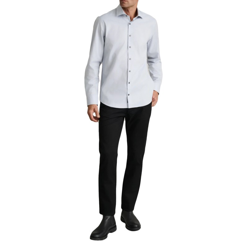 Navy & Green Trousers Apieto Modern Fit-Midnight Black