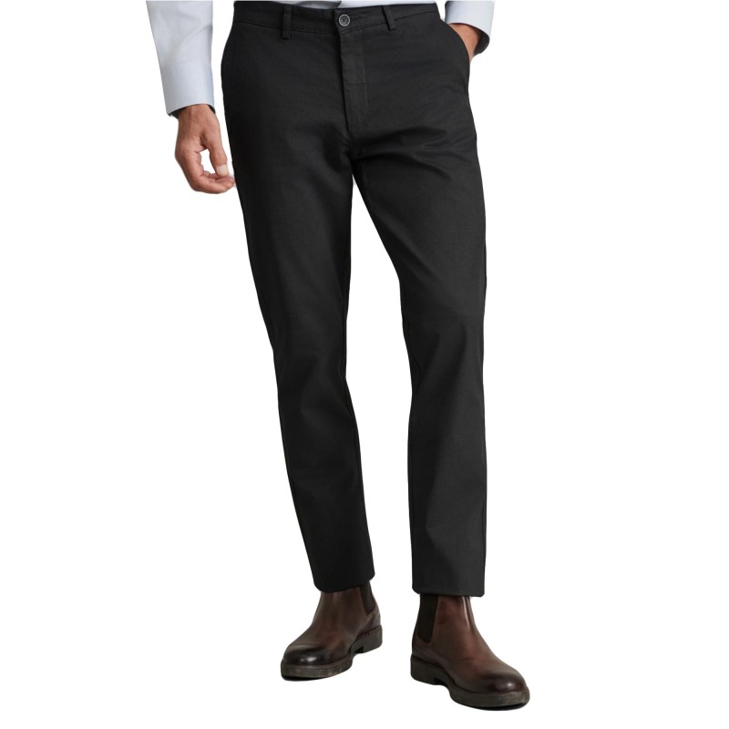 Navy & Green Trousers Apieto Modern Fit-DK Grey
