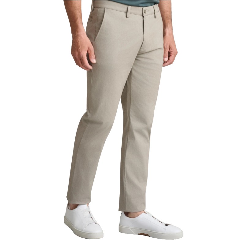 Navy & Green Trousers Modern Fit-Cobblestone