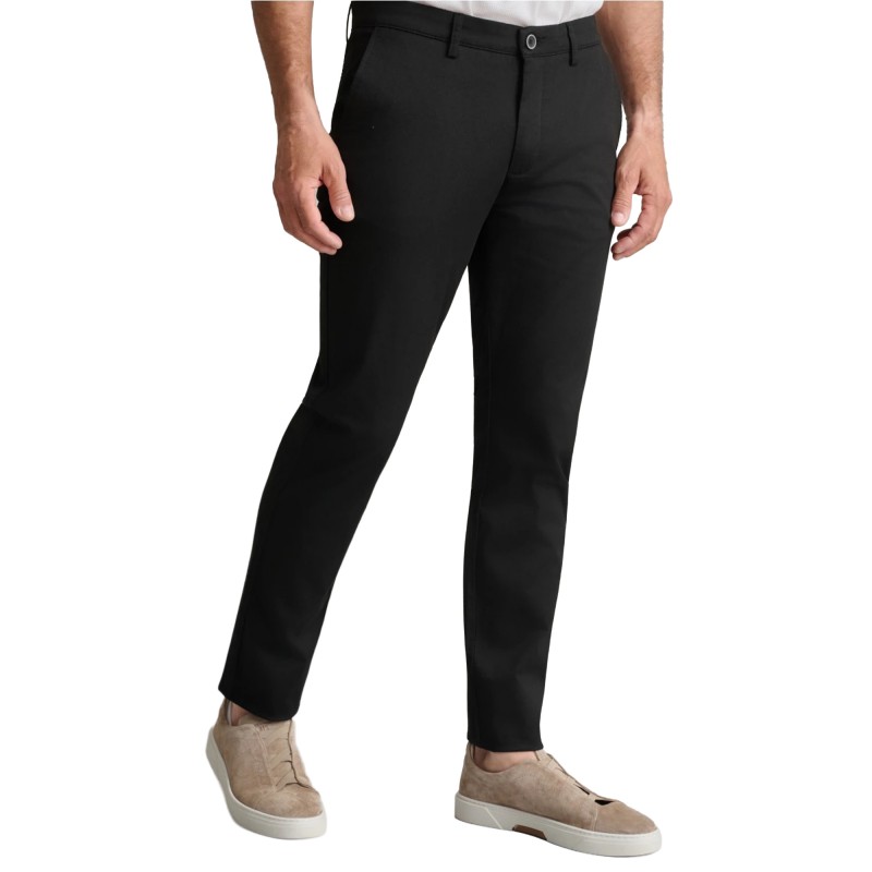 Navy & Green Trousers Modern Fit-Black