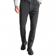 Navy & Green Modern Fit Chinos With Micropattern-Pewter