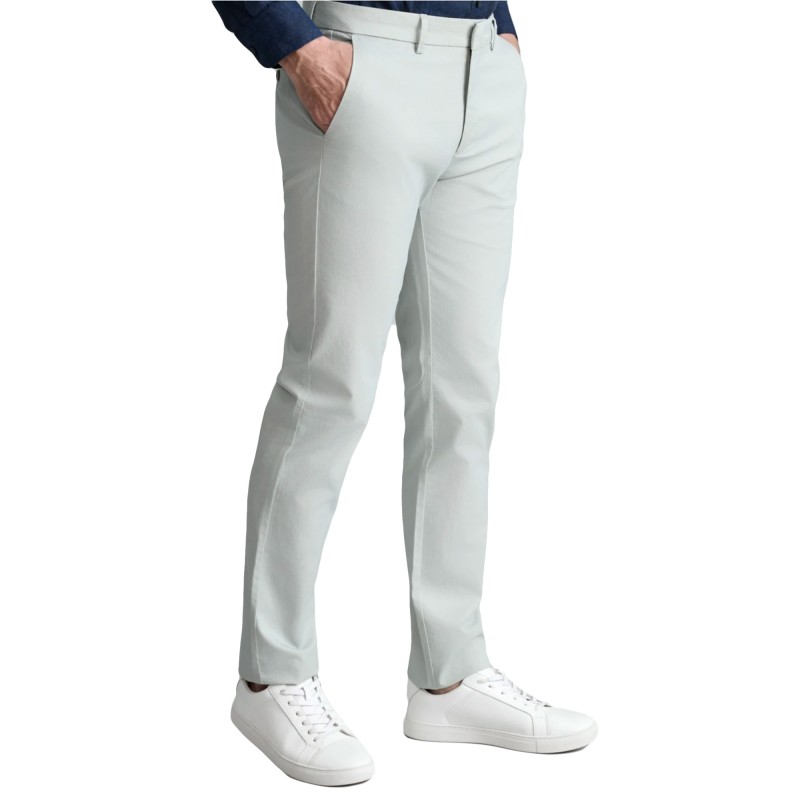Navy & Green Trousers Apieto Modern Fit-Stormy Grey