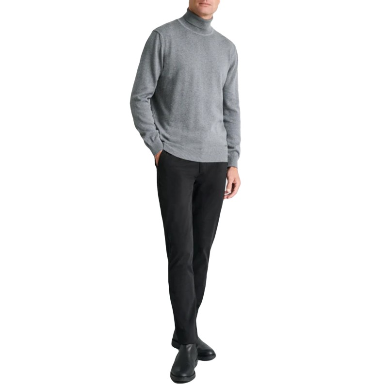 Navy & Green Modern Fit Trousers Without Pleats-Black Navy & Green Modern Fit Trousers Without Pleats-Black
