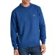 Navy & Green Crewneck Wool Sweater-Cobalt Blue