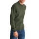 Navy & Green Crewneck Wool Sweater-Olive