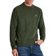 Navy & Green Crewneck Wool Sweater-Olive