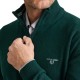 Navy & Green Sweater Knitted With Zip Up-Green Forest