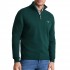 Navy & Green Sweater Knitted With Zip Up-Green Forest