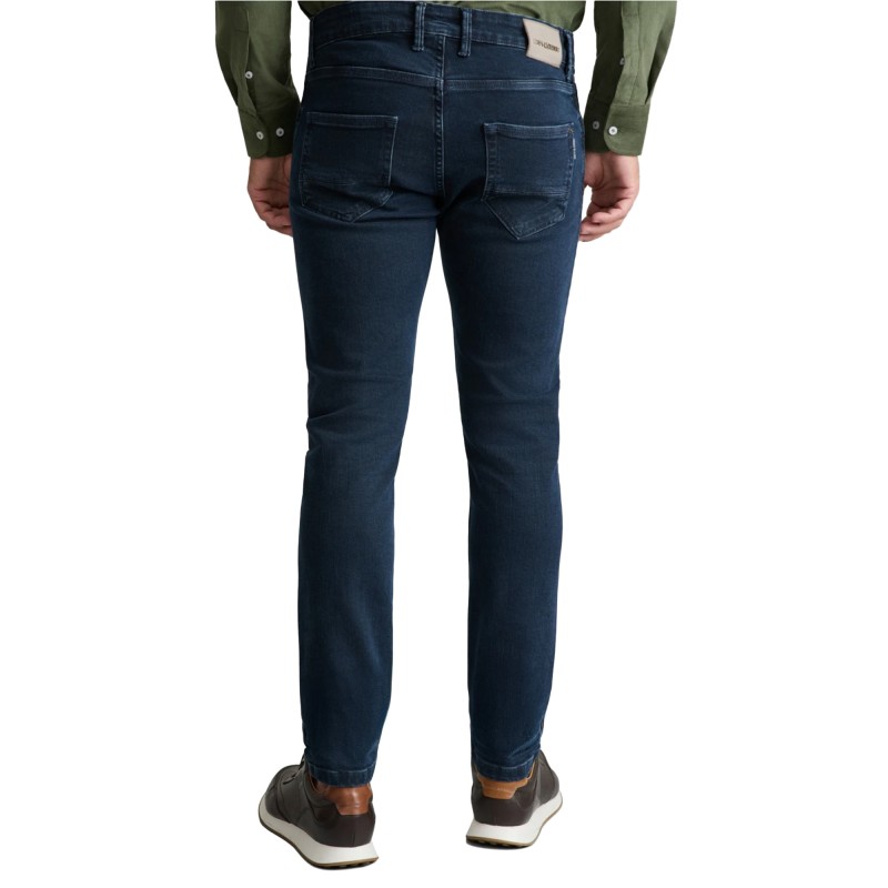 Navy & Green Jeans-Blue/Black