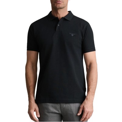 Navy & Green Polo Shirt Young Line Two Ply-Black