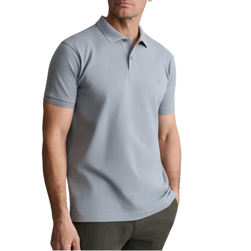 Navy & Green Polo Shirt Young Line Two Ply-Stormcloud