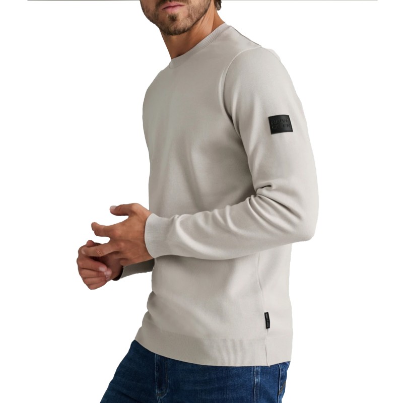 Navy & Green Sweater Long Sleeve Knit-Ice