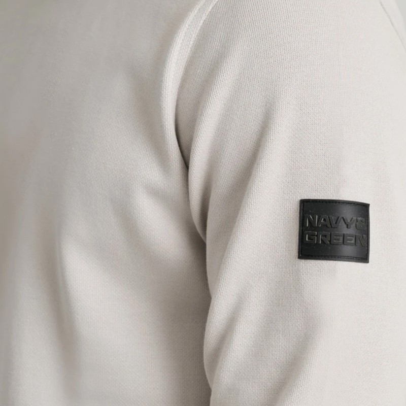 Navy & Green Sweater Long Sleeve Knit-Ice