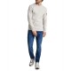 Navy & Green Sweater Long Sleeve Knit-Ice