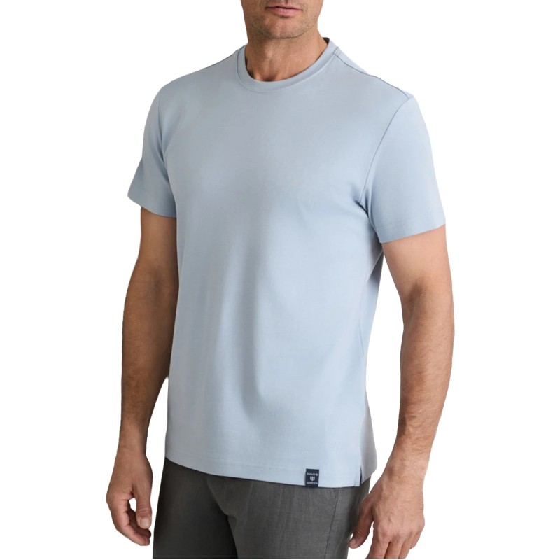 Navy & Green T-Shirt Custom Fit-Blue Fog