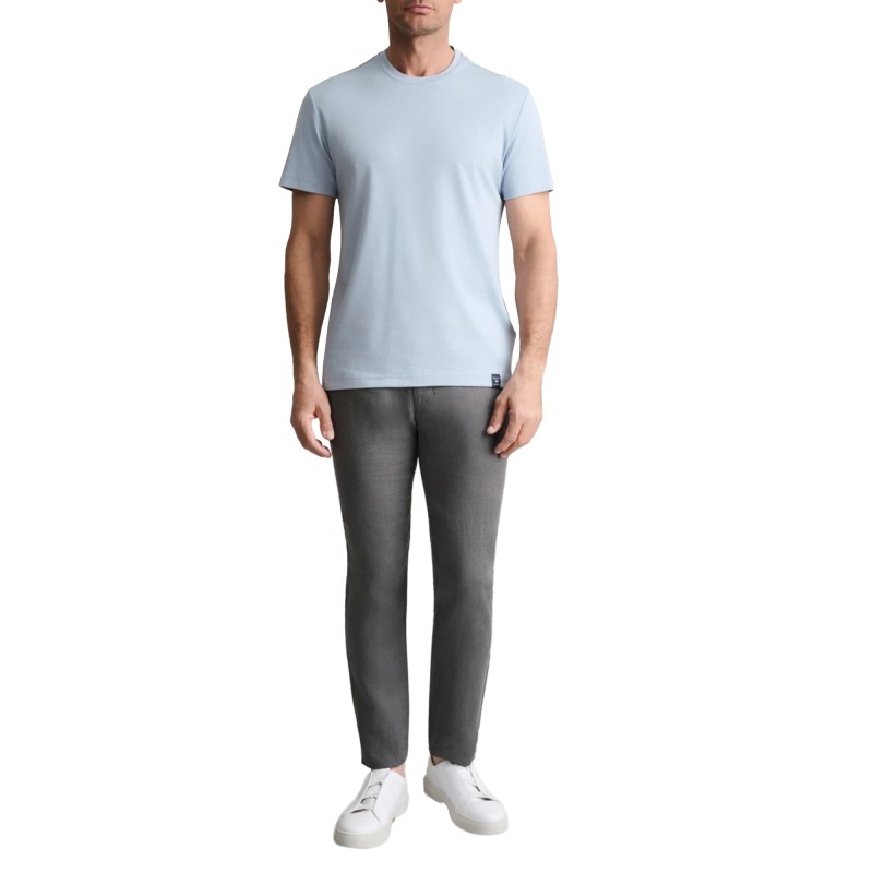 Navy & Green T-Shirt Custom Fit-Blue Fog