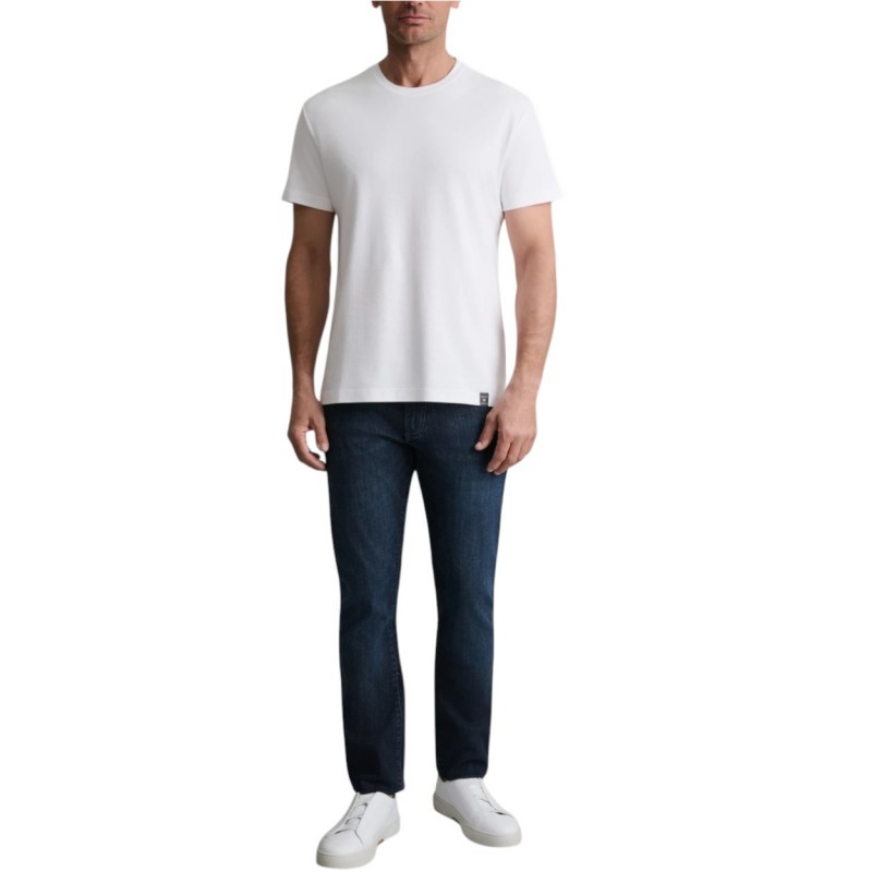 Navy & Green T-Shirt Custom Fit-White Navy & Green T-Shirt Custom Fit-White