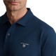 Navy & Green Polo Shirt Custom Fit Mercerized-Dark Blue
