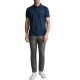 Navy & Green Polo Shirt Custom Fit Mercerized-Dark Blue