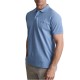 Navy & Green Polo Shirt Custom Fit-Faded Denim Blue