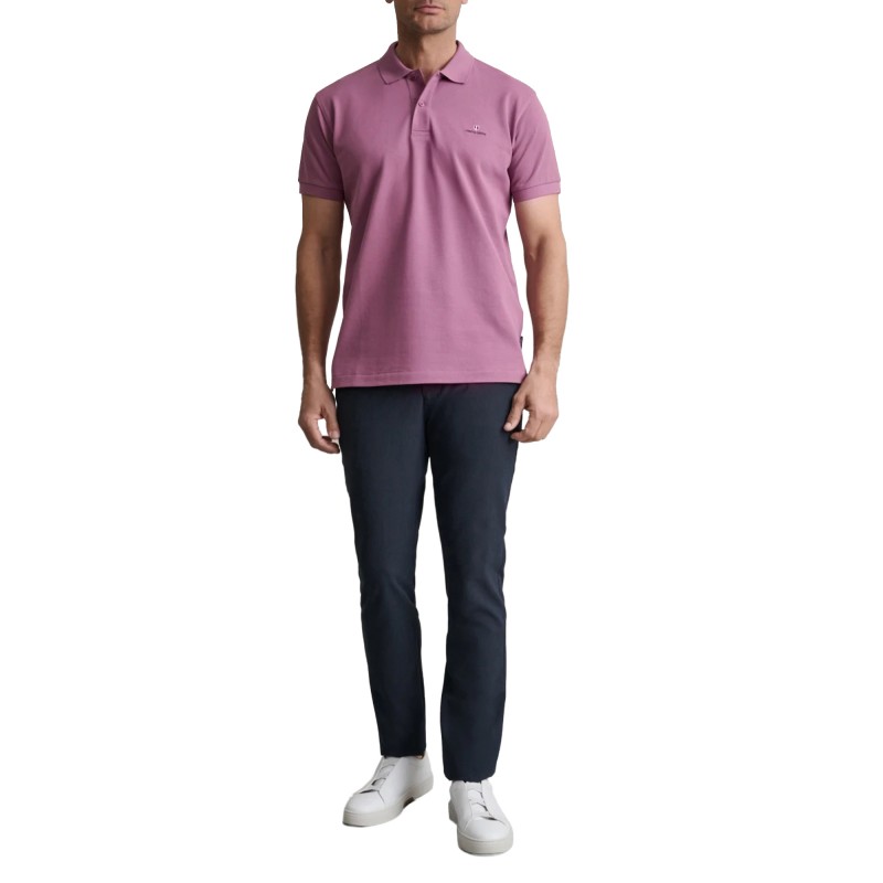 Navy & Green Polo Shirt Custom Fit-Grape Nectar