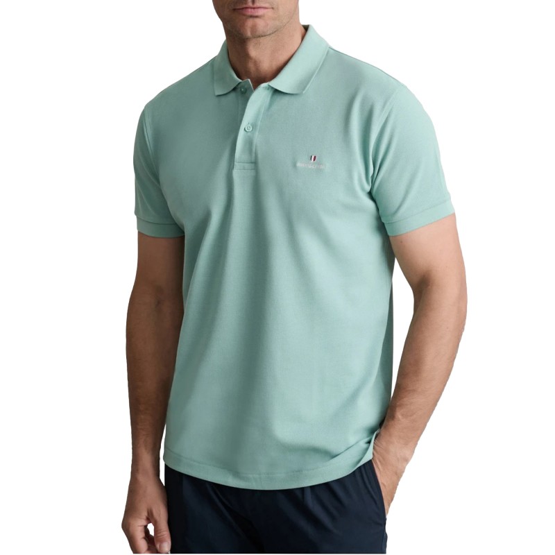 Navy & Green Polo Shirt Custom Fit-Lagoon Navy & Green Polo Shirt Custom Fit-Lagoon