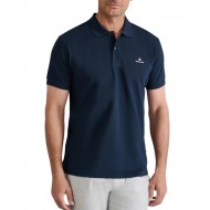 Navy & Green Polo Shirt Custom Fit-Marine Blue