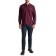 Navy & Green Polo Shirt Long Sleeve Custom Fit-Dark Bordeaux