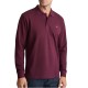 Navy & Green Polo Shirt Long Sleeve Custom Fit-Dark Bordeaux