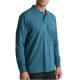 Navy & Green Polo Shirt Long Sleeve Custom Fit-Deep Ocean