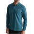 Navy & Green Polo Shirt Long Sleeve Custom Fit-Deep Ocean