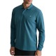 Navy & Green Polo Shirt Long Sleeve Custom Fit-Deep Ocean