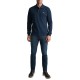 Navy & Green Polo Shirt Long Sleeve Custom Fit-Marine Blue