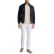 Navy & Green Jacket Zip Up With Stripes-Blue