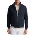 Navy & Green Jacket Zip Up With Stripes-Blue