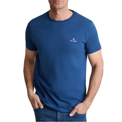 Navy & Green T-Shirt-Atlantic Blue