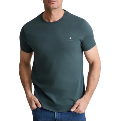 Navy & Green T-Shirt-Deep Atlantic