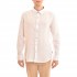 Navy & Green White Pure Linen Comfort Fit Shirt-White