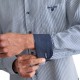 Navy & Green Shirt Striped Comfort Fit-White/Deep Blue Navy & Green Shirt Striped Comfort Fit-White/Deep Blue