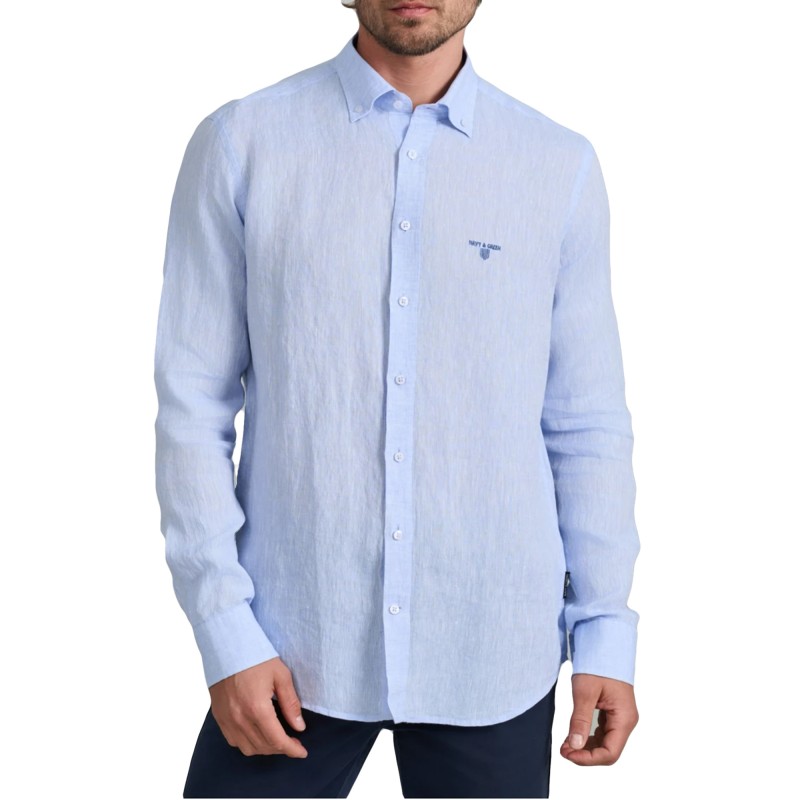 Navy & Green Shirt Comfort Fit-Light Sky Blue Navy & Green Shirt Comfort Fit-Light Sky Blue