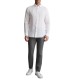 Navy & Green Shirt Comfort Fit Pure Linen-White